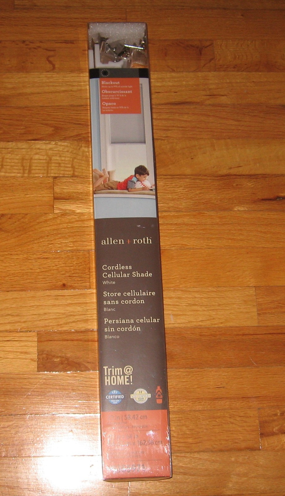 Allen & Roth Cordless Cellular Shade #0355971-23″ x 64″-BRAND NEW IN BOX!