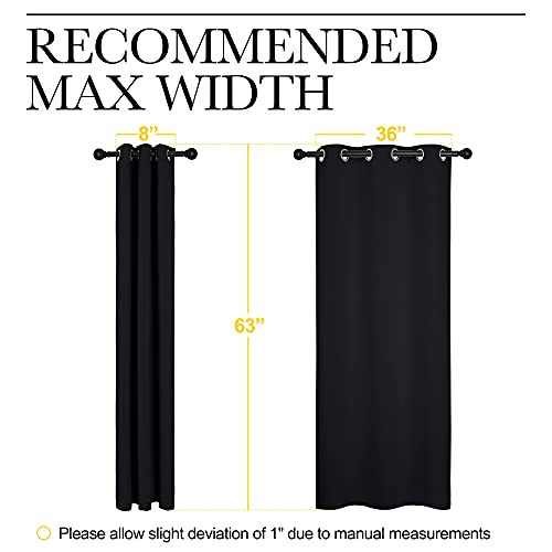 Halloween Pitch Solid Thermal Insulated 42″W x 63″L (Pack of 2) Black