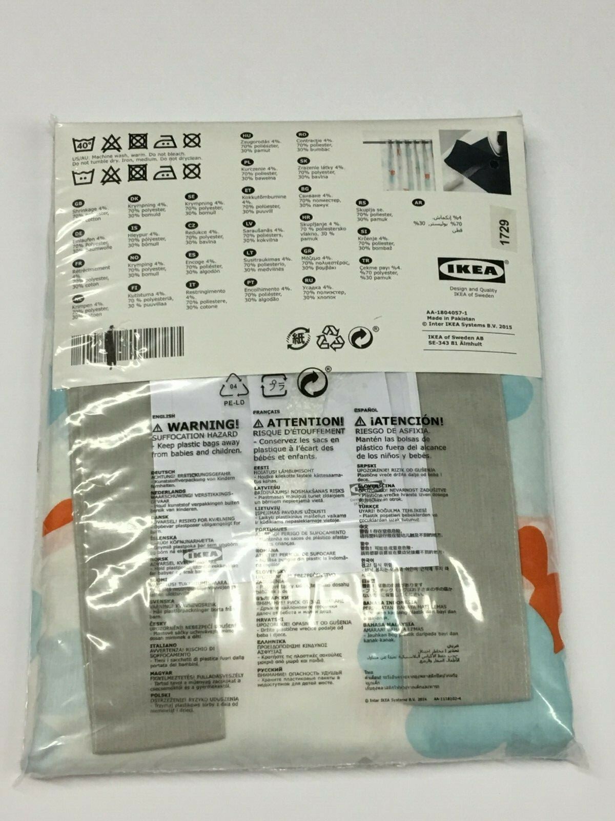 IKEA STJARNBILD Curtains Children 2 Panels Window Treatment White 703.196.17