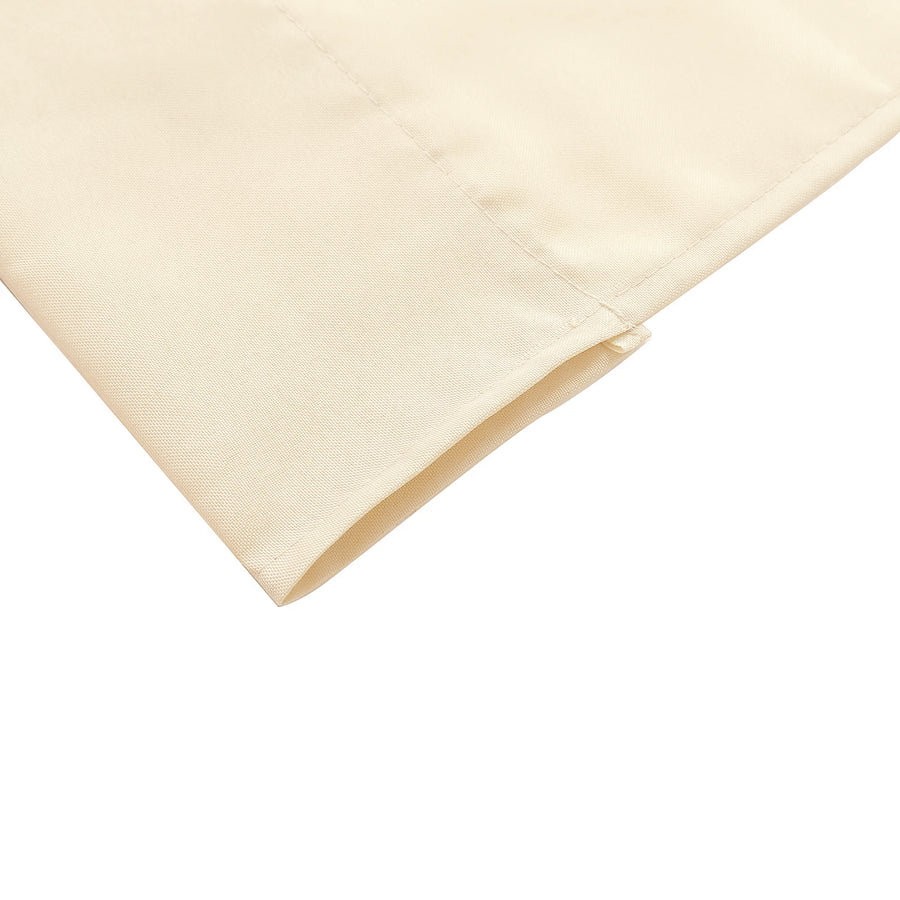BEIGE 2 Drapery Panels 8 ft Polyester Backdrop CURTAINS Rod Pockets Party Events