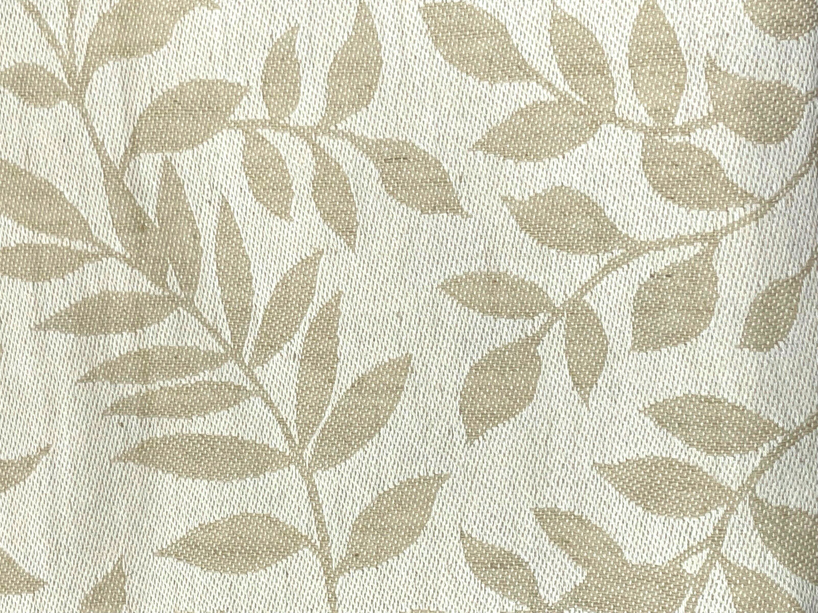 Elrene Serene Tier Pair 60″ x 36″ Rod Pocket Cotton-Linen Blend Ivory Botanical