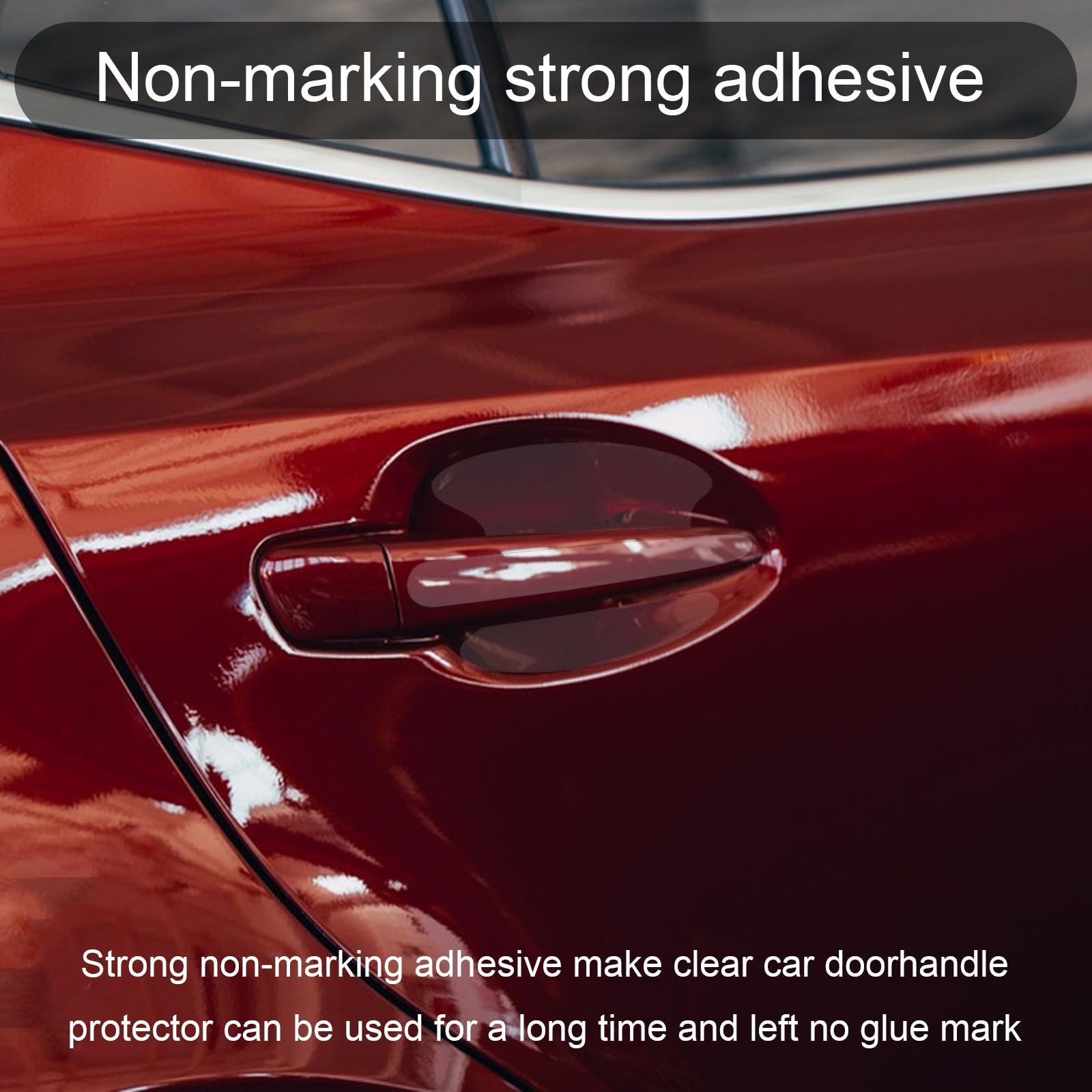 Car Door Handle Scratch Protector Transparent TPU 16 Pcs Universal for Most Cars