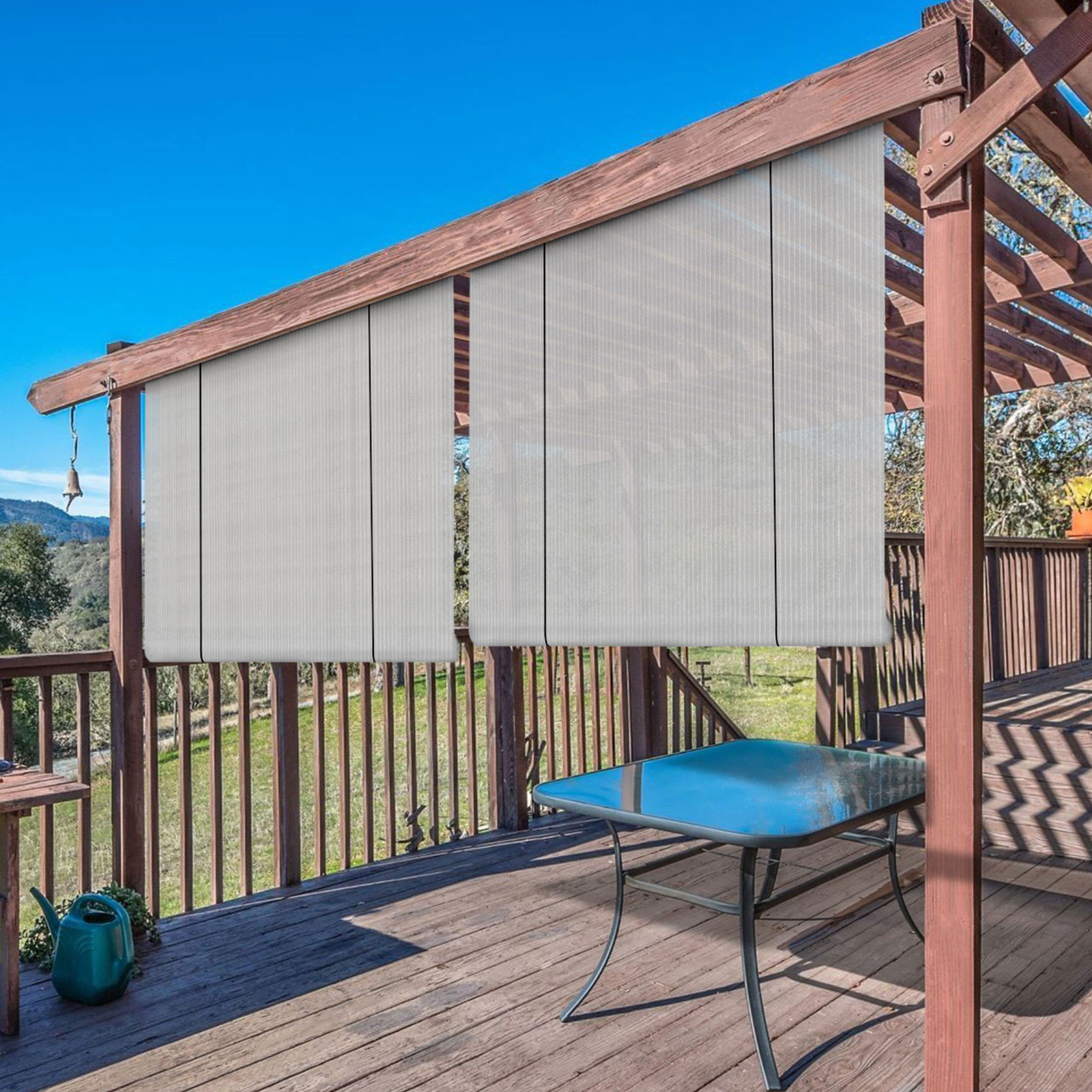 Roller up Shade Roller Shade Curtain Filtering UV Ray Yard Porch Pergola Balcony