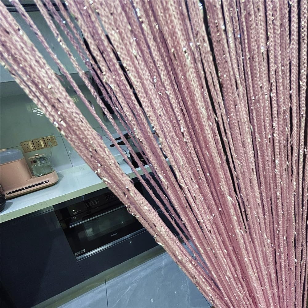 Romantic 100% Polyester String Curtain – Perfect for Weddings & Rooms 39.4×78.7