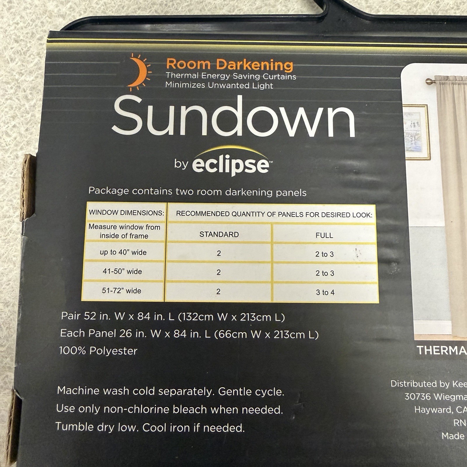 Sundown By Eclipse Room Darkening Rod Pocket Panel Pair Gray Curtains 26″ x 84″