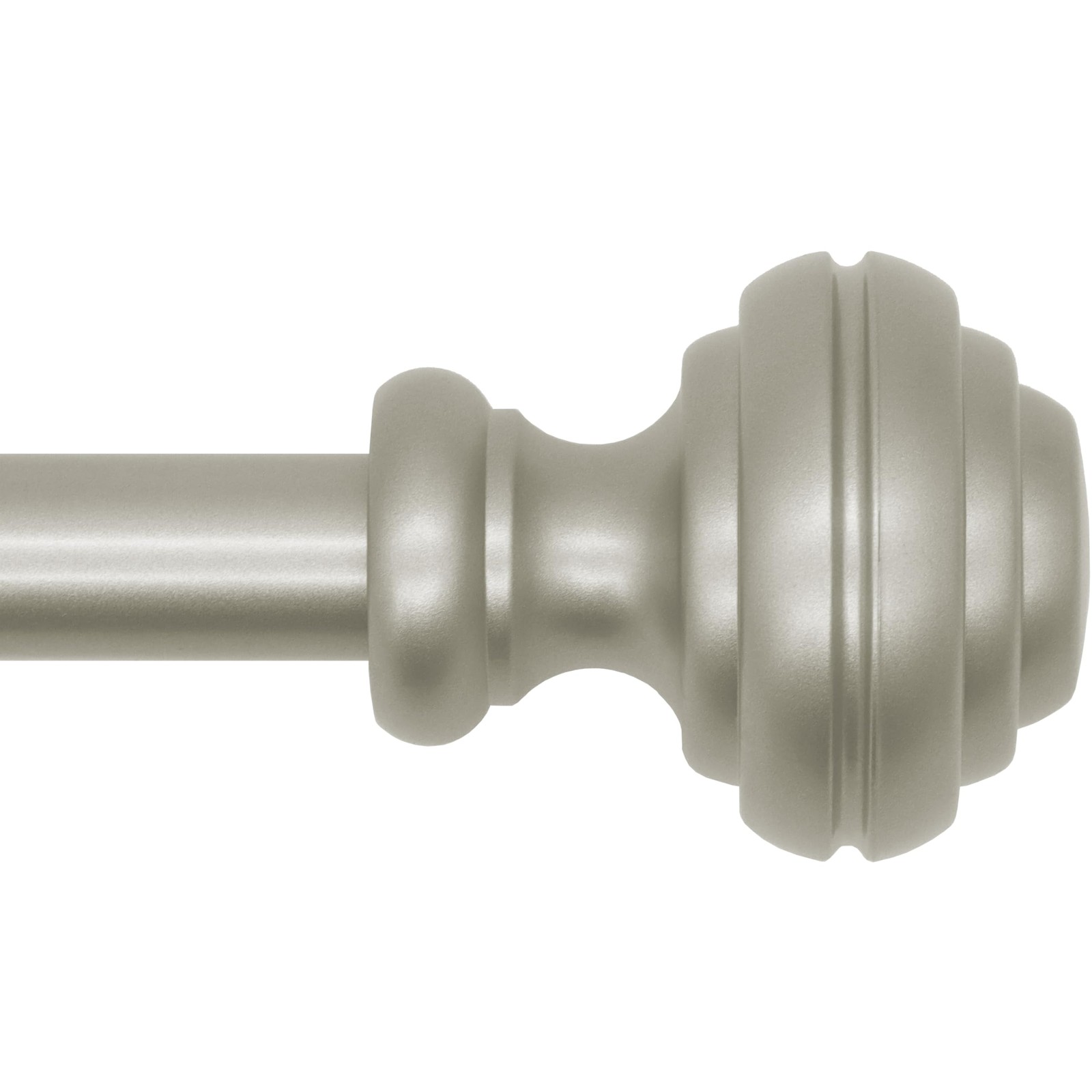 Nickel Heavy Duty Adjustable Decorative Window Curtain Rod 3/4 In 4884 Inch
