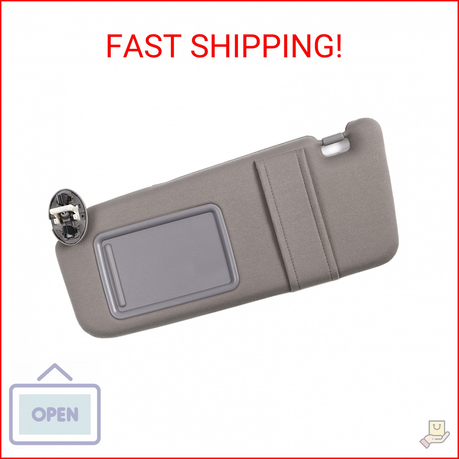 Ezzy Auto Gray Left Driver Side Sun Visor fit for Toyota Camry with Sunroof and