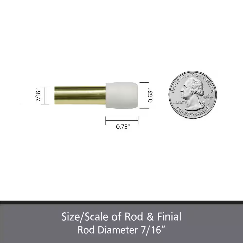 Fast Fit No Tools 28 In. – 48 In. Adjustable Spring Tension Curtain Rod, 7/16 In