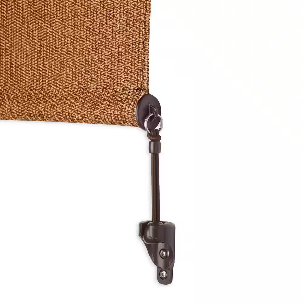 Walnut Cordless UV Blocking Fade Resistant Fabric Exterior Roller Shade 96 In. W