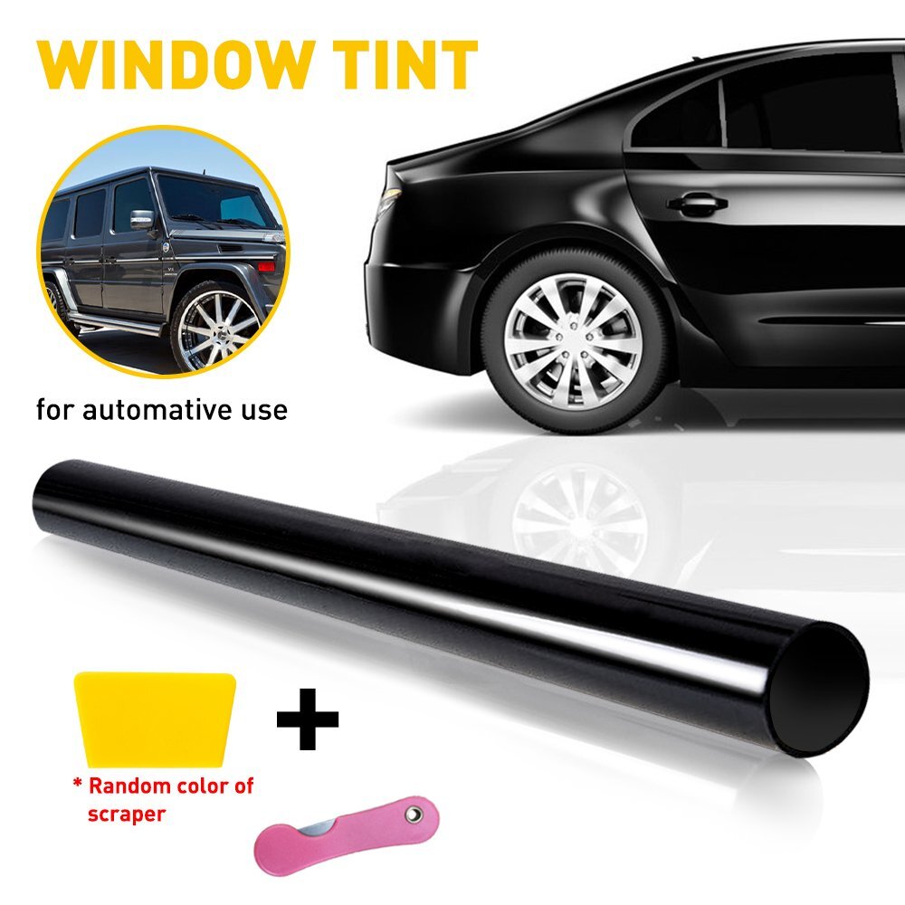 Uncut Roll Window Tint VLT Super Dark Black Film 20″ Inches x 10’Feet Car Home