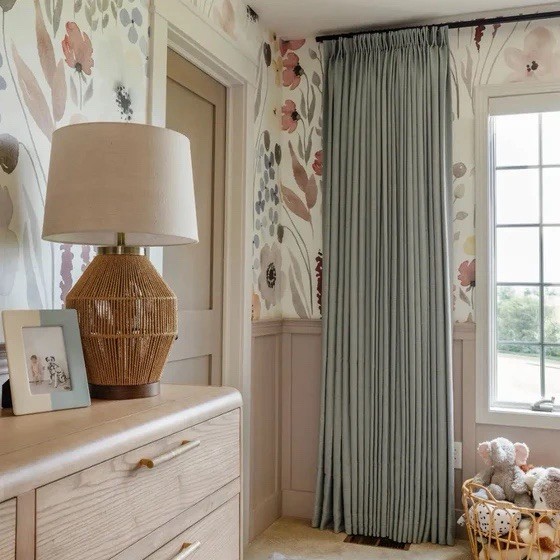 TWOPAGES Liz Linen Drape Pleated Curtains (1) 100”Wx84”L Sage Unlined NEW