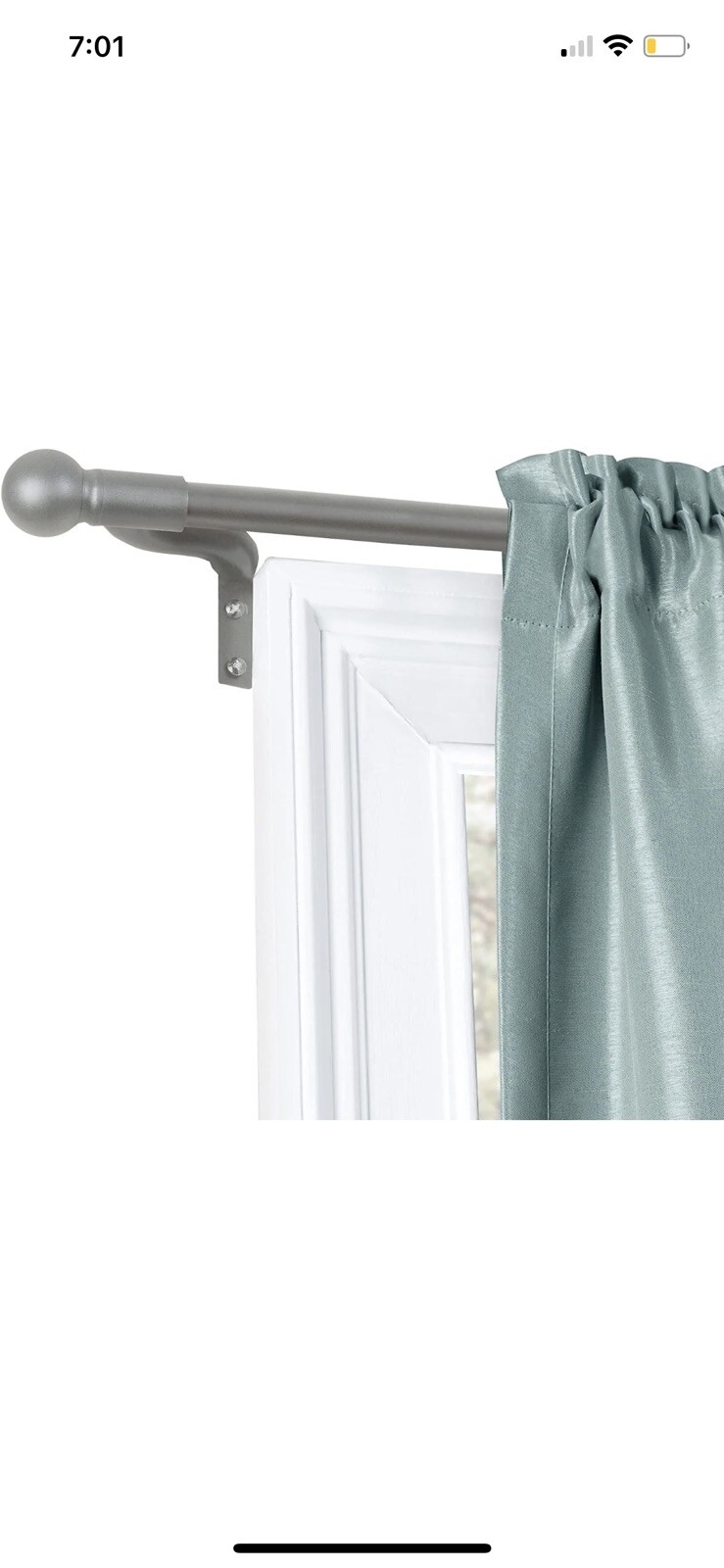 18-48 in MAYTEX Easy Install Café Window Curtain Rod – Brushed Nickel – 0006257Y