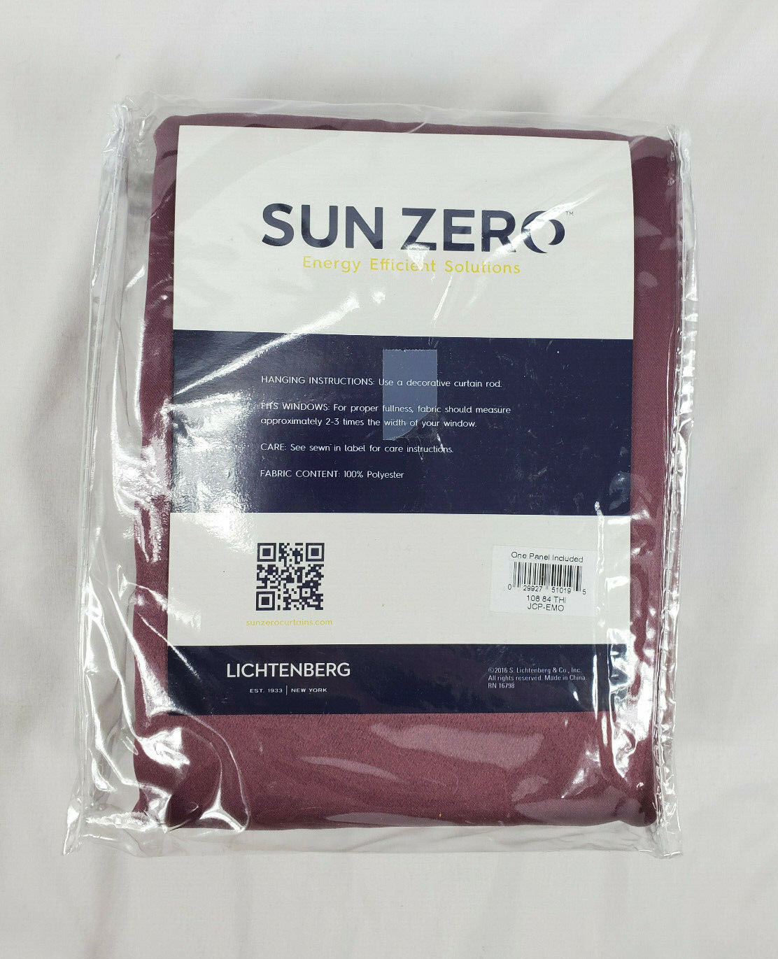 Sun Zero Emory Thistle 2-Pack Room-Darkening Rod-Pocket Curtain Panels, 108″x84″