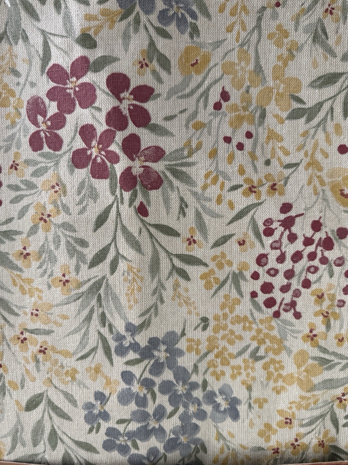 Joie Window Curtains 2 Panels 50 x 96″ Cotton Wildflower Cream Drapers Back Tab