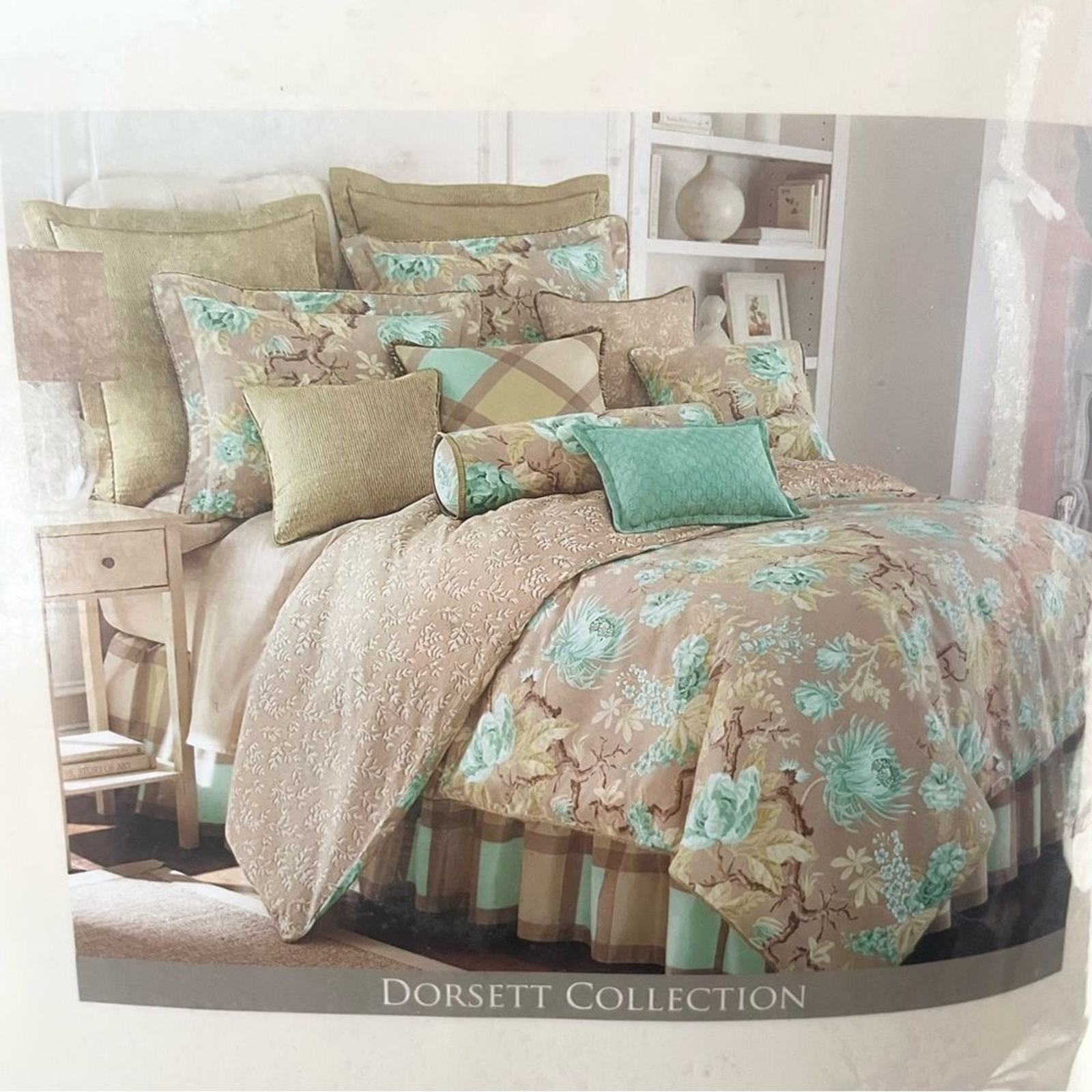 Rose Tree Dorsett Collection Floral Two Lined Pole Window Panels NWT
