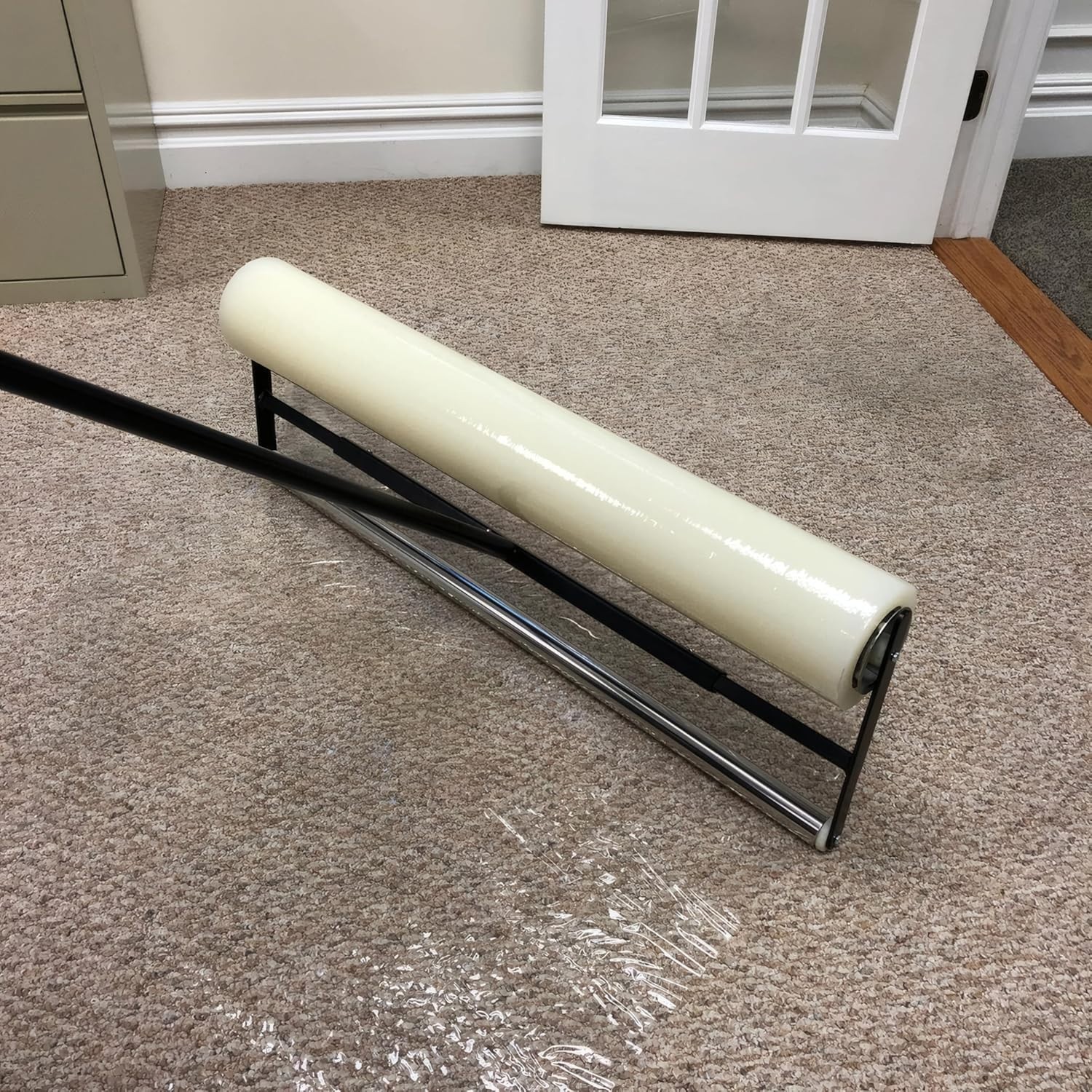 Carpet Protection Film Self Adhesive 24×50′ Clear Puncture Resistant Renovation
