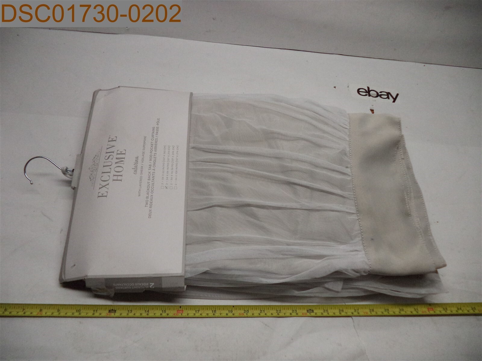 QTY = SET OF 2: Exclusive Home Catarina, Sheer Blackout Back, 54″x84″ Cloud Grey