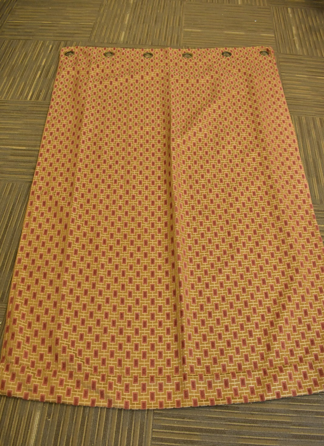 Lot of 2 Room Darkening Curtain Panels Brown/Burnt Orange 52″ x 84″ w 1-1/2″ Dia
