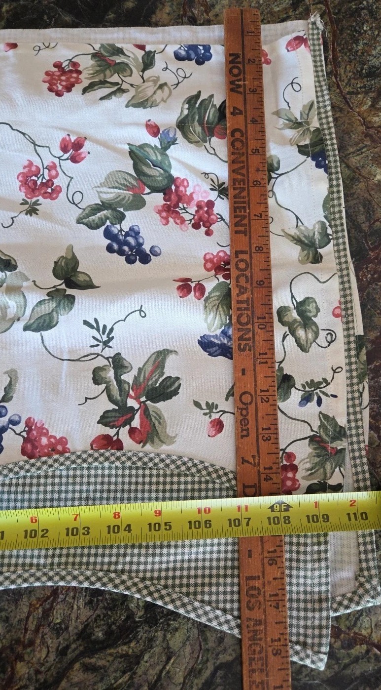 3 WAVERLY ORCHARD TRAIL SCALLOPED VALANCE BERRIES 110×18,17×39 FARMHOUSE COTTAGE