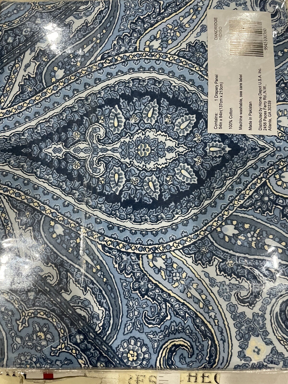 Home Decorators Collection Semi-Opaque Dandridge 84 in. L Cotton Drapery Panel