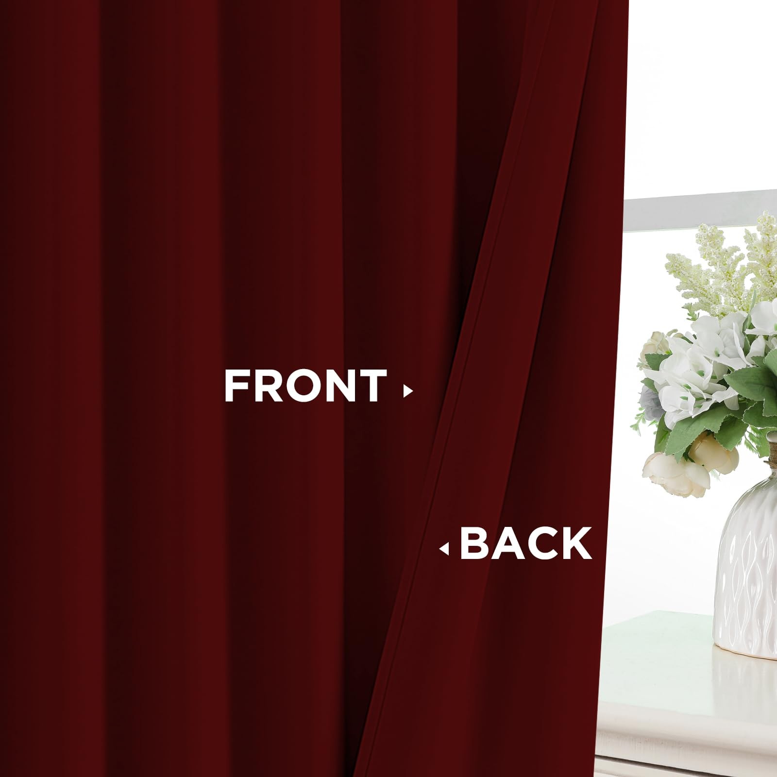 CUCRAF Blackout Curtains 54 Inches Length 2 Panels Set, Rod Pocket and Back Tab