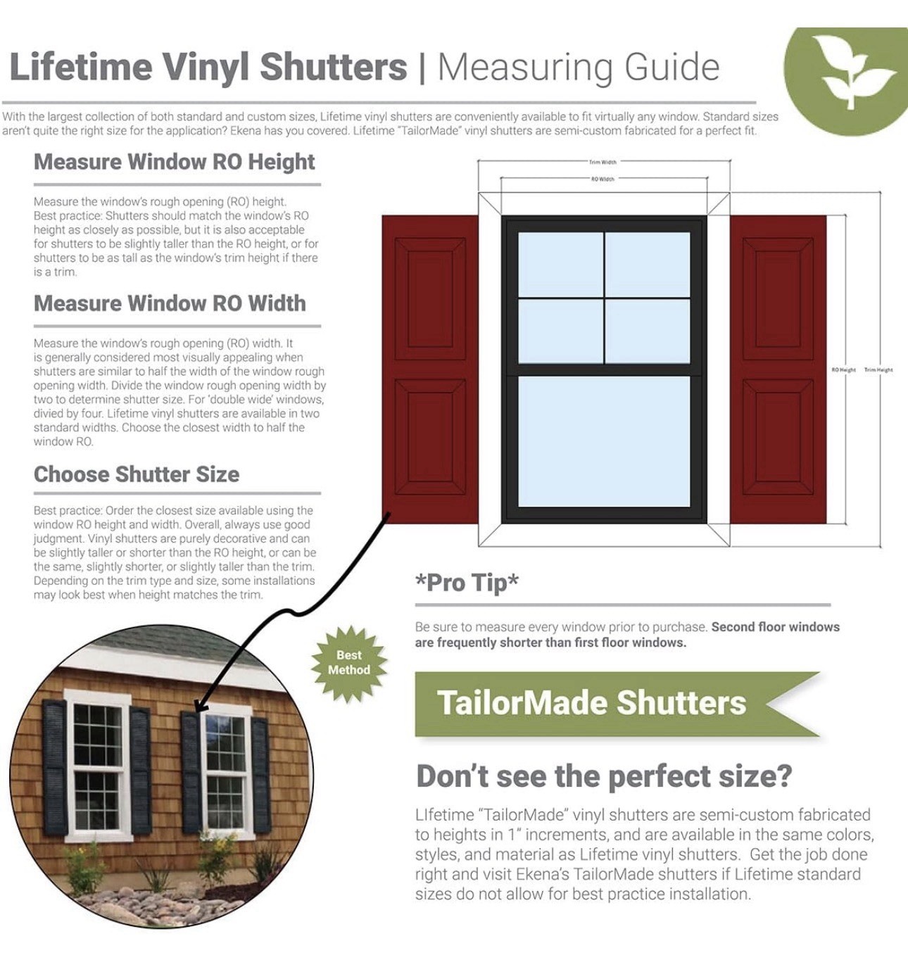 Ekena Millwork Lifetime Vinyl Standard (Per Pair), 14.75″W x 55″H, Musket Brown