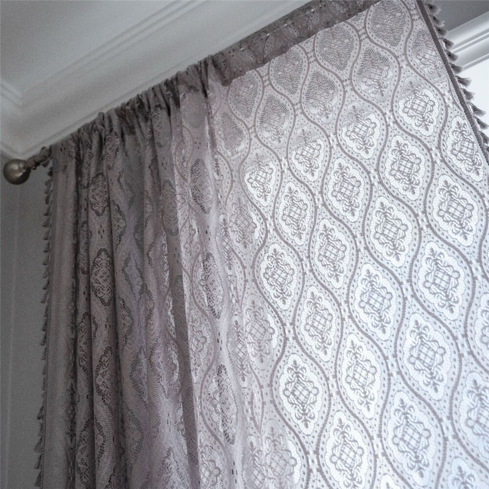 Crochet Transparent Hollowed Out Living Room Balcony Bedroom Window Drape Decor