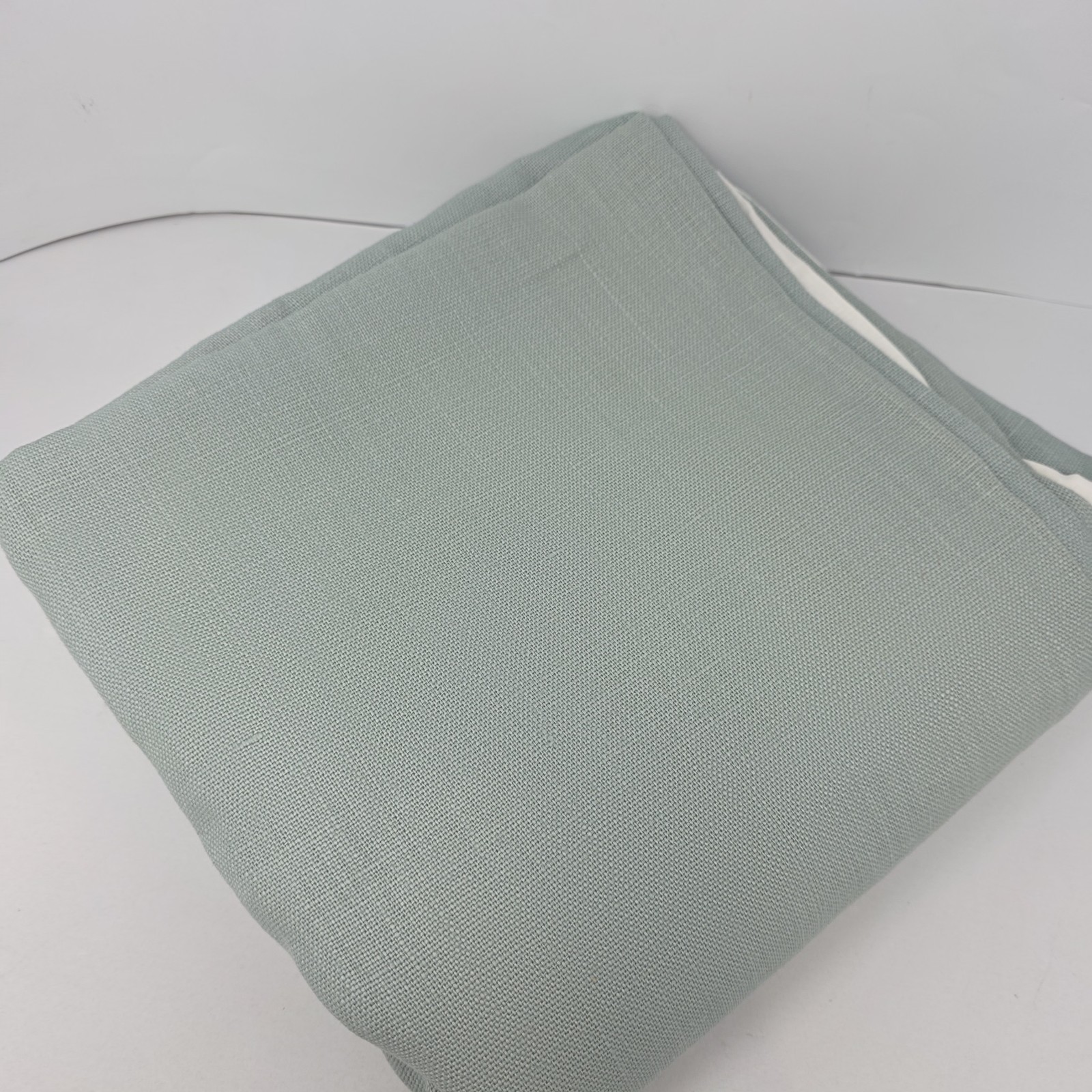 Restoration Hardware Textured Linen Drape Panel 50×96 Silver Sage New