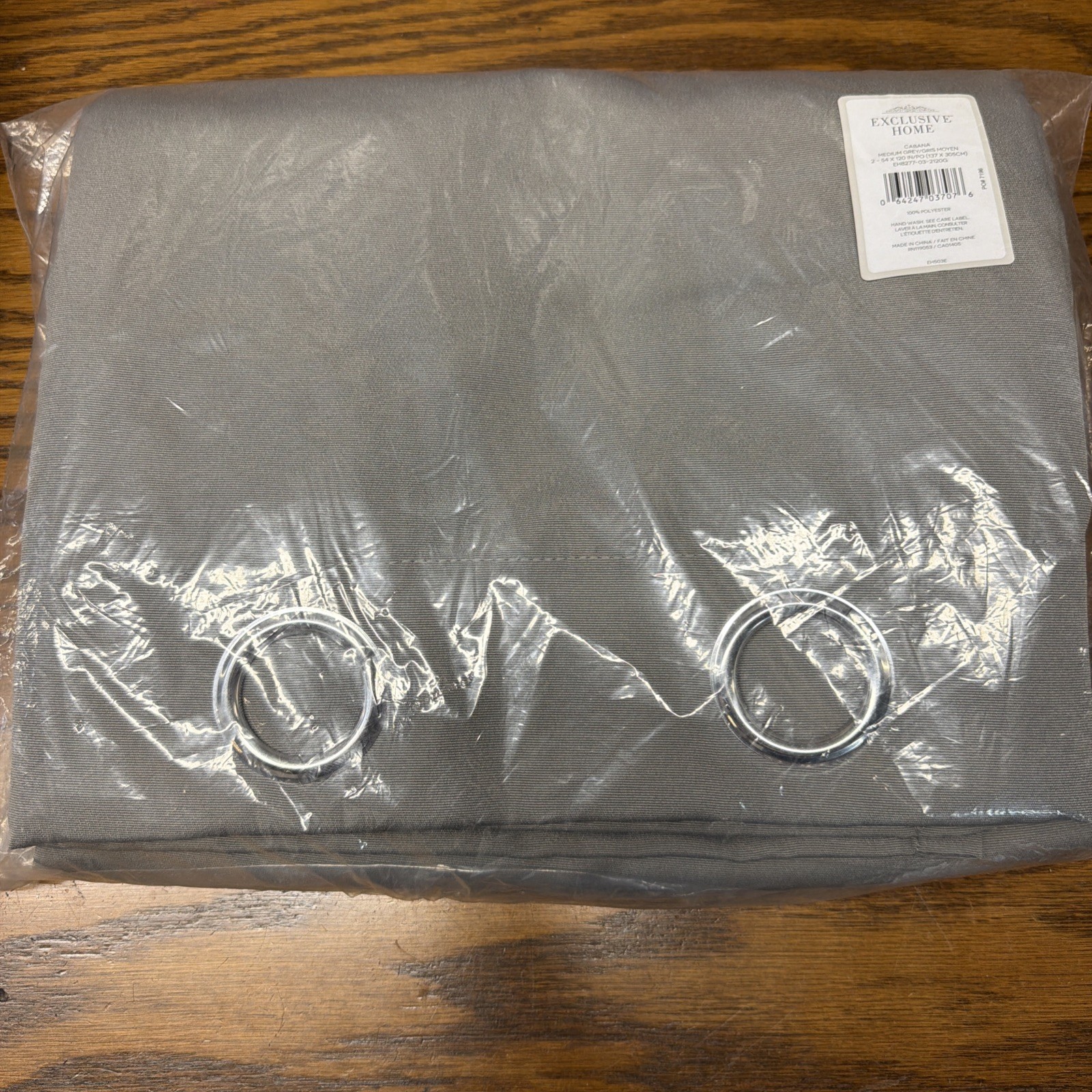 NEW Curtains 2 Pack Solid Cabana Curtain Panel 54″ x 120 Medium Grey Exclusive H