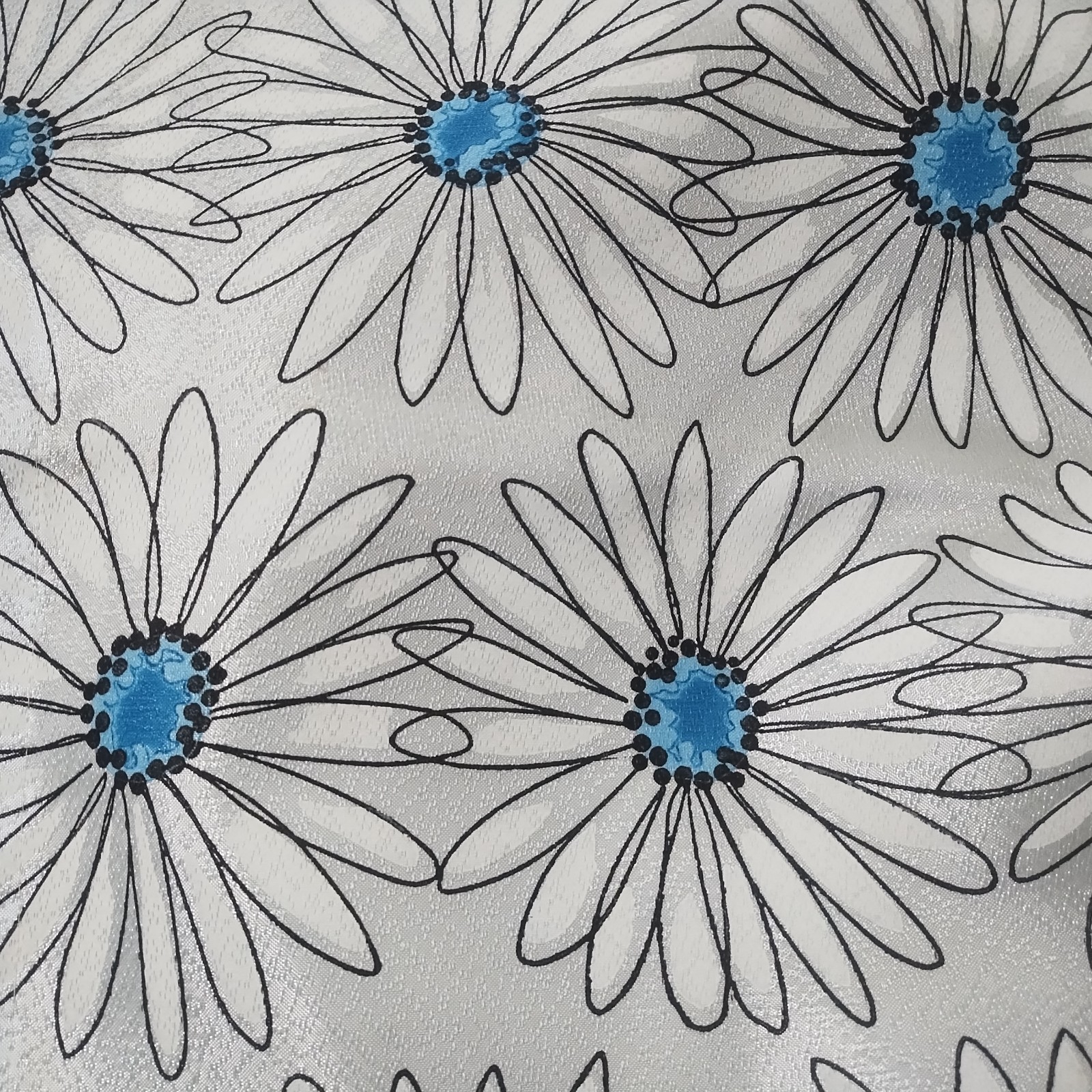 Vintage Atomic 50s Fiberglass daisy 2 Curtain Panel (4 avail) MCM flower power