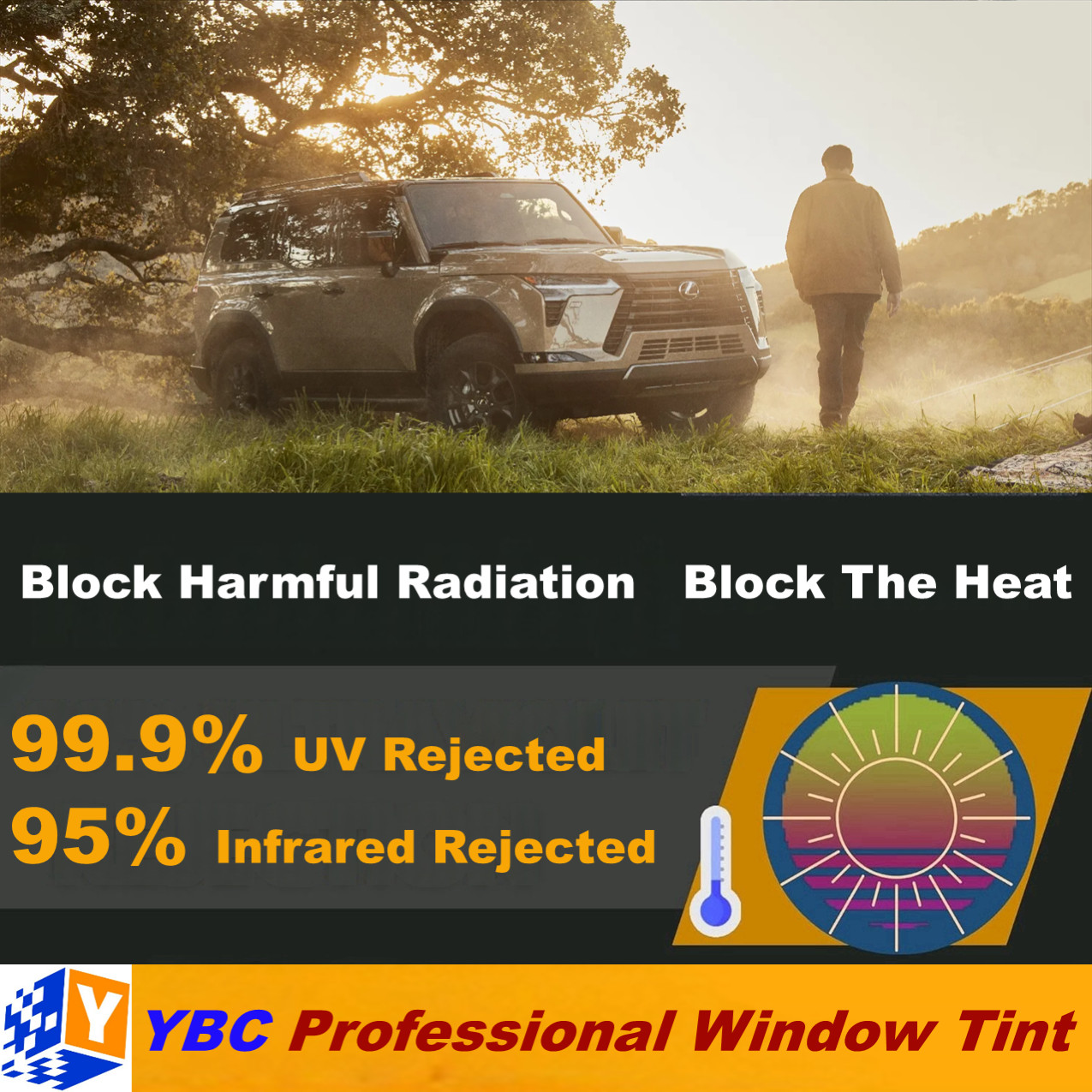Nano Ceramic Window Tint 20/24/36/40″ x 100ft Uncut Bulk Roll 5% 15% VLT 95% IRR