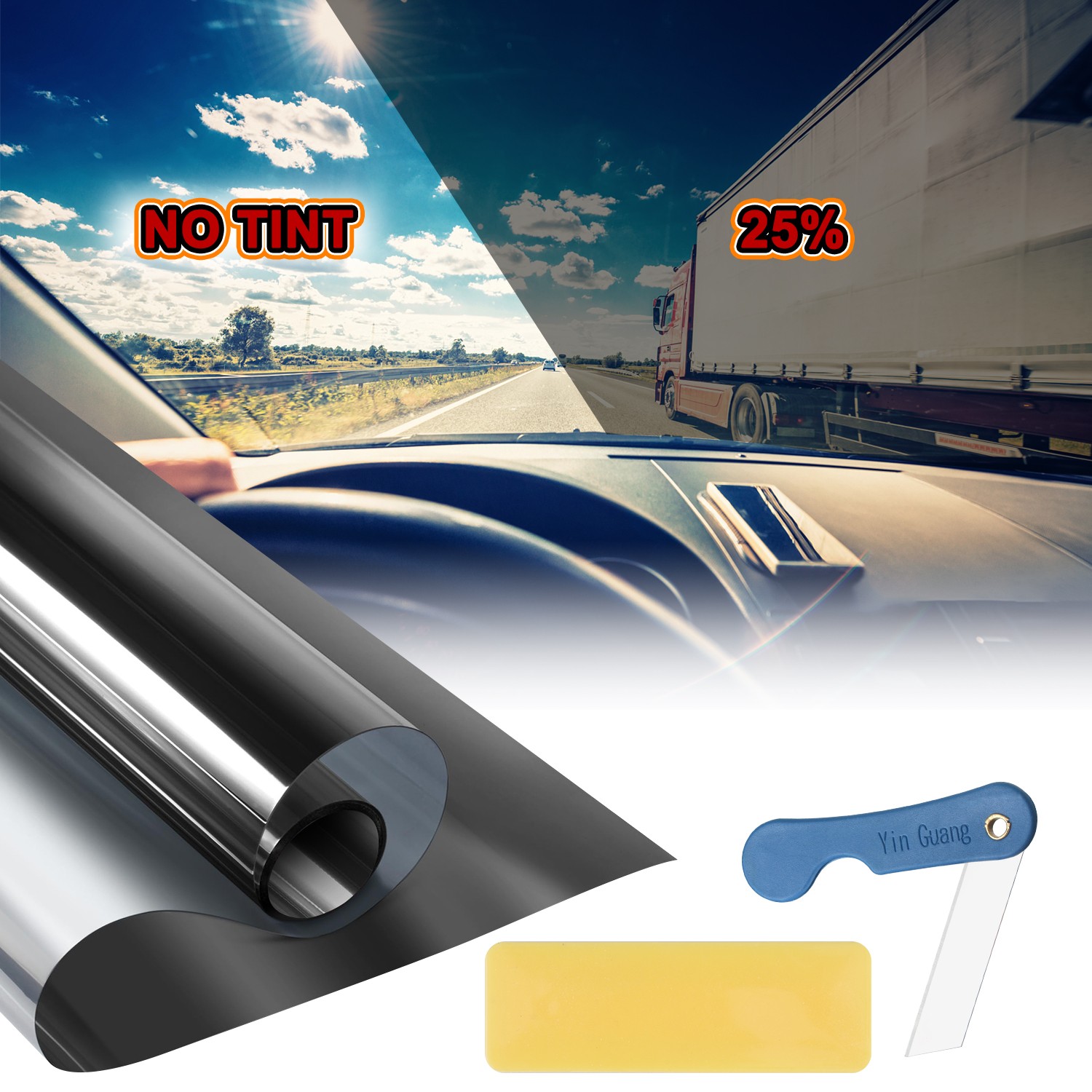 20″ x 10FT/20FT Car Window Tint Film Roll – 5-50% VLT for Car, Home & Office USA