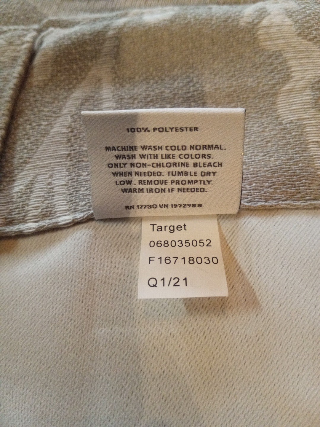 Threshold Floral Botanical 99% Blackout Curtain Panel Beige White 50×63 Window