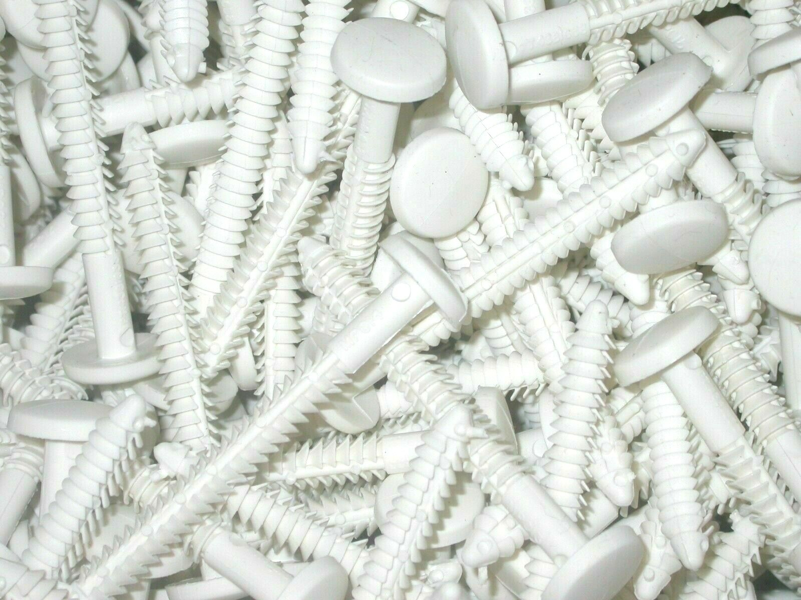White 85 Pack Window Shutters Panel Peg Loks 3″ Shutter Fasteners Spikes Bulk