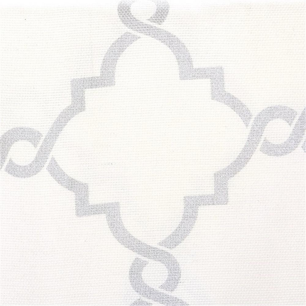 Pemberly Row Polyester Cotton Rayon Fretwork Printed Valance in Ivory