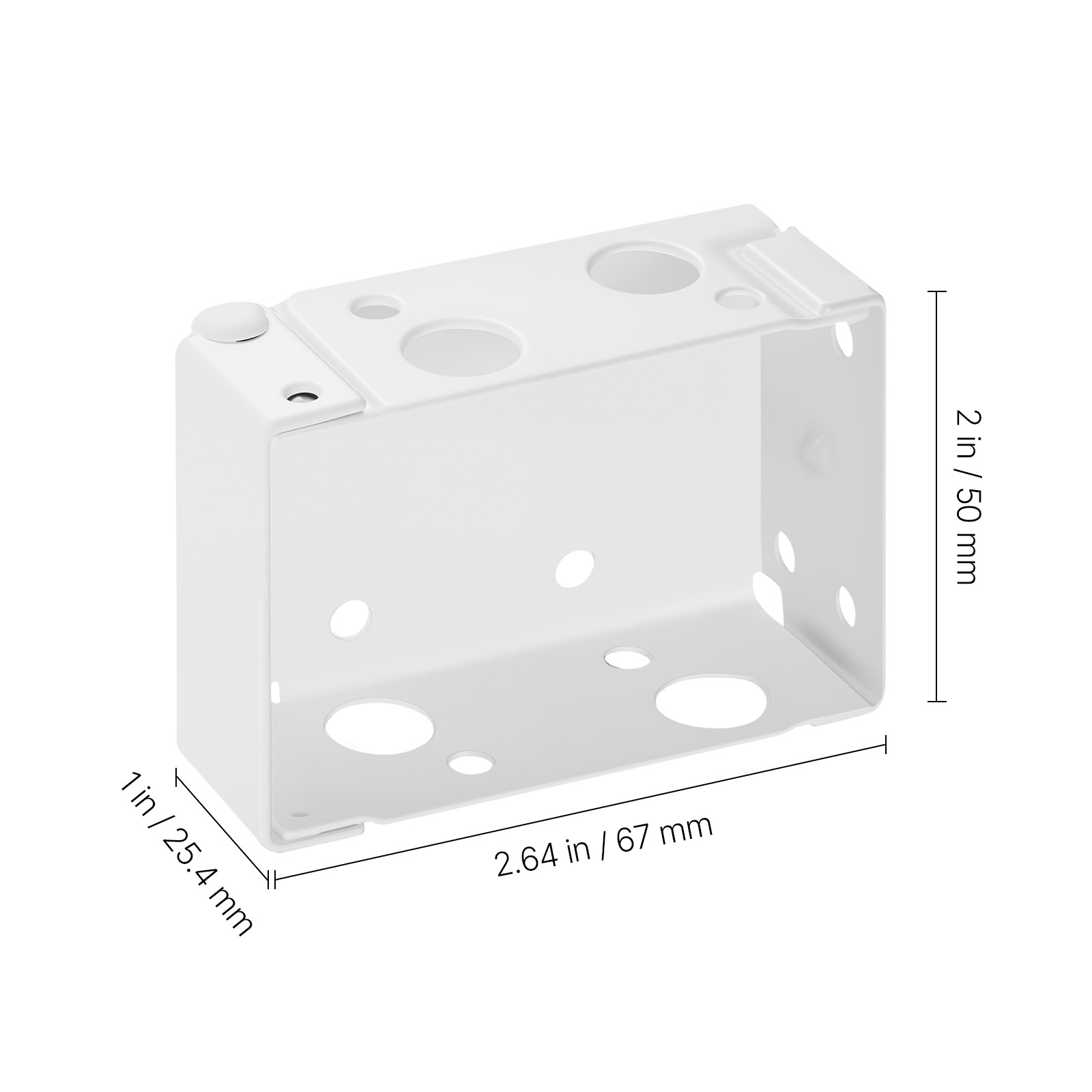 Uimoso Box Mounting Brackets for Window Blinds, 2 Pieces, White