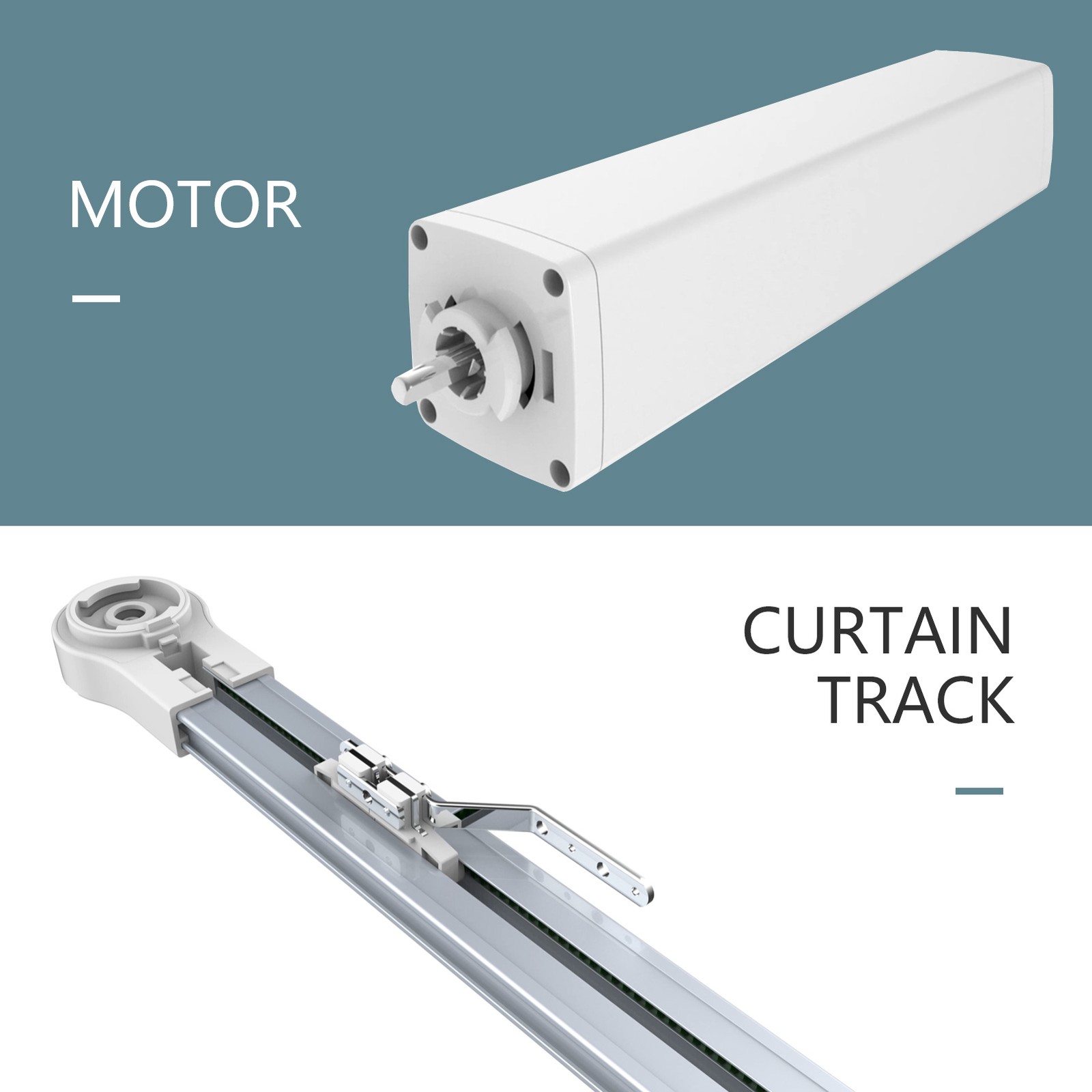 6.2m Motorized Curtain Track Rail Wifi Remote Control 20.3ft Ceiling Track