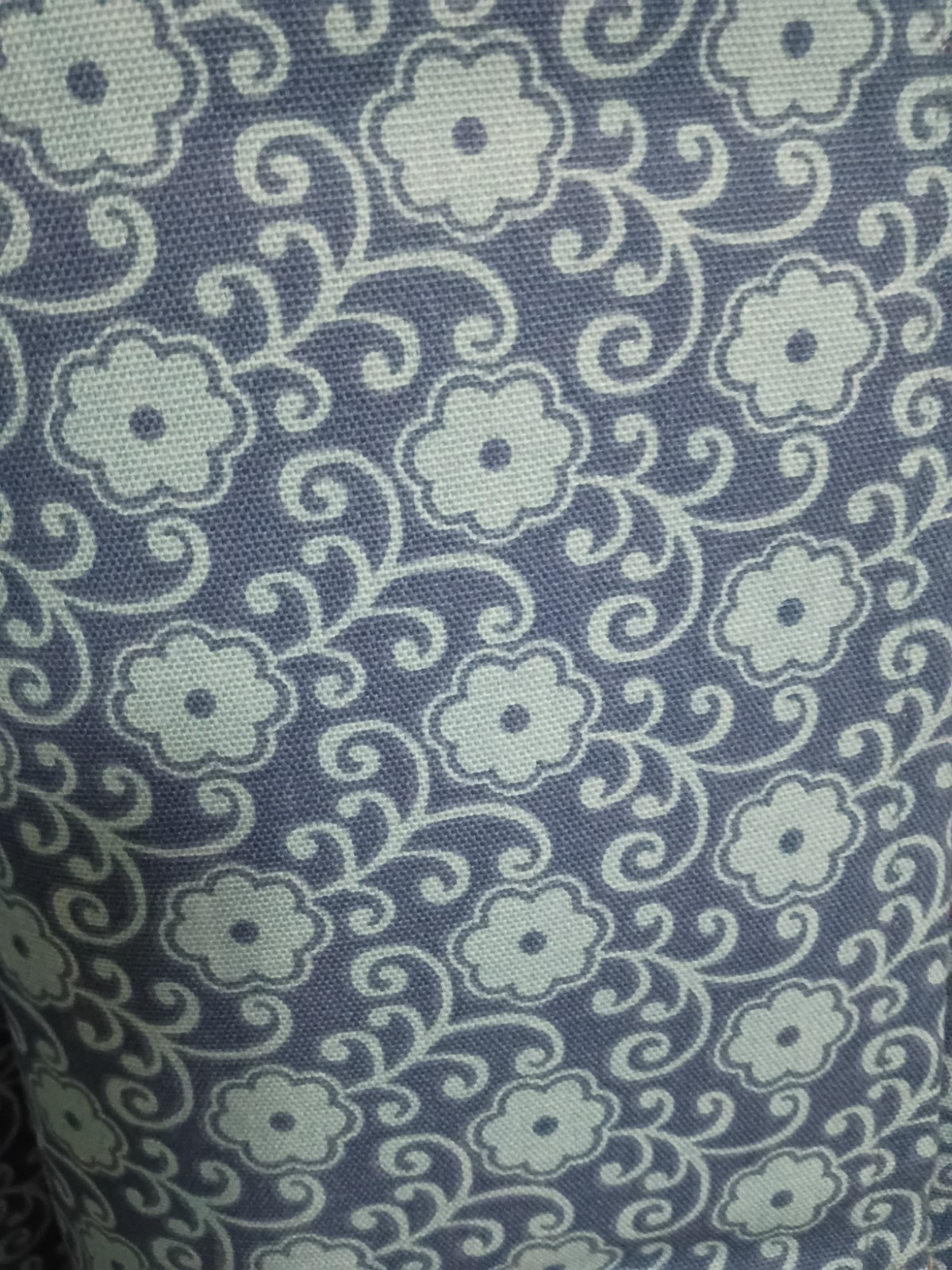 Country Drape Curtains Panels Blue Daisy Pattern Handmade Pair 43″ X 60″ Lined