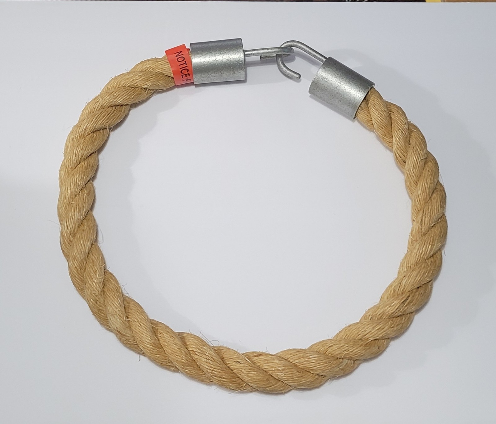 Restoration Hardware Dakota Rope Tieback 1.5 in Vintage Nickel Large 37 in Long