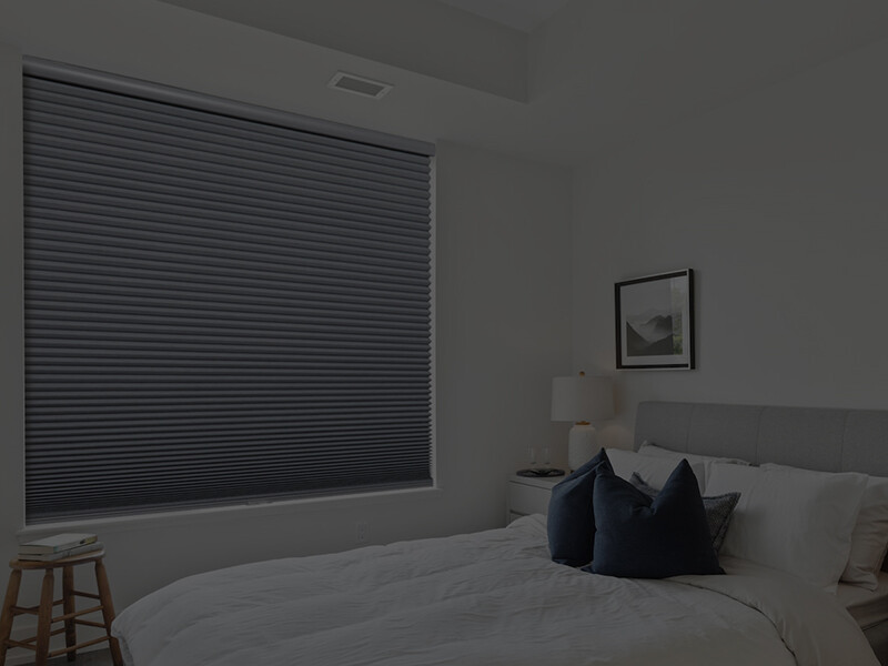 Custom Cut Cordless Room Darkening Gray Cellular Shade Honeycomb Blinds Blackout