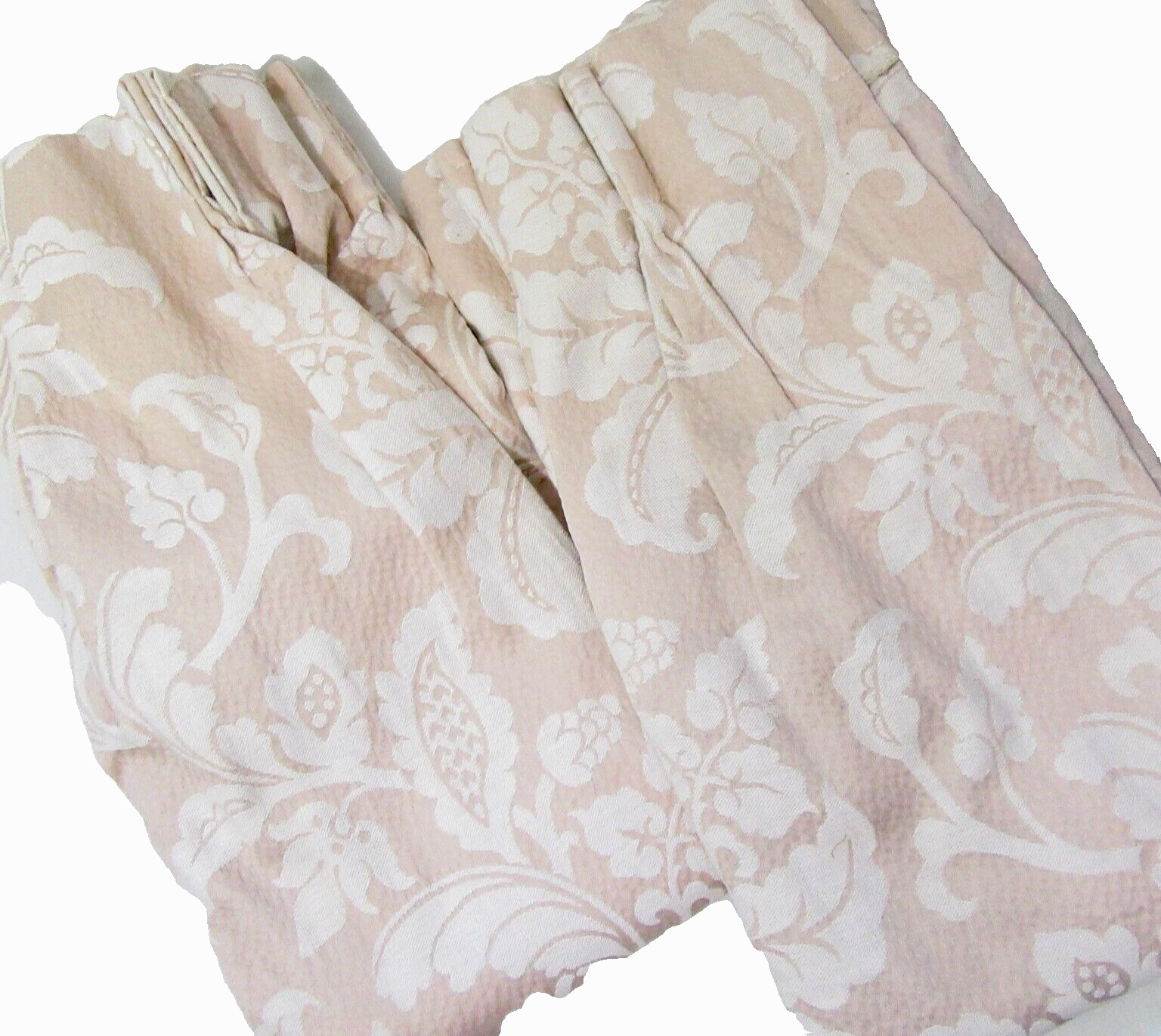 Burlington Adrianna Floral Blush 2pc 72 x 84 Pinch-Pleat Drapery Panel Set
