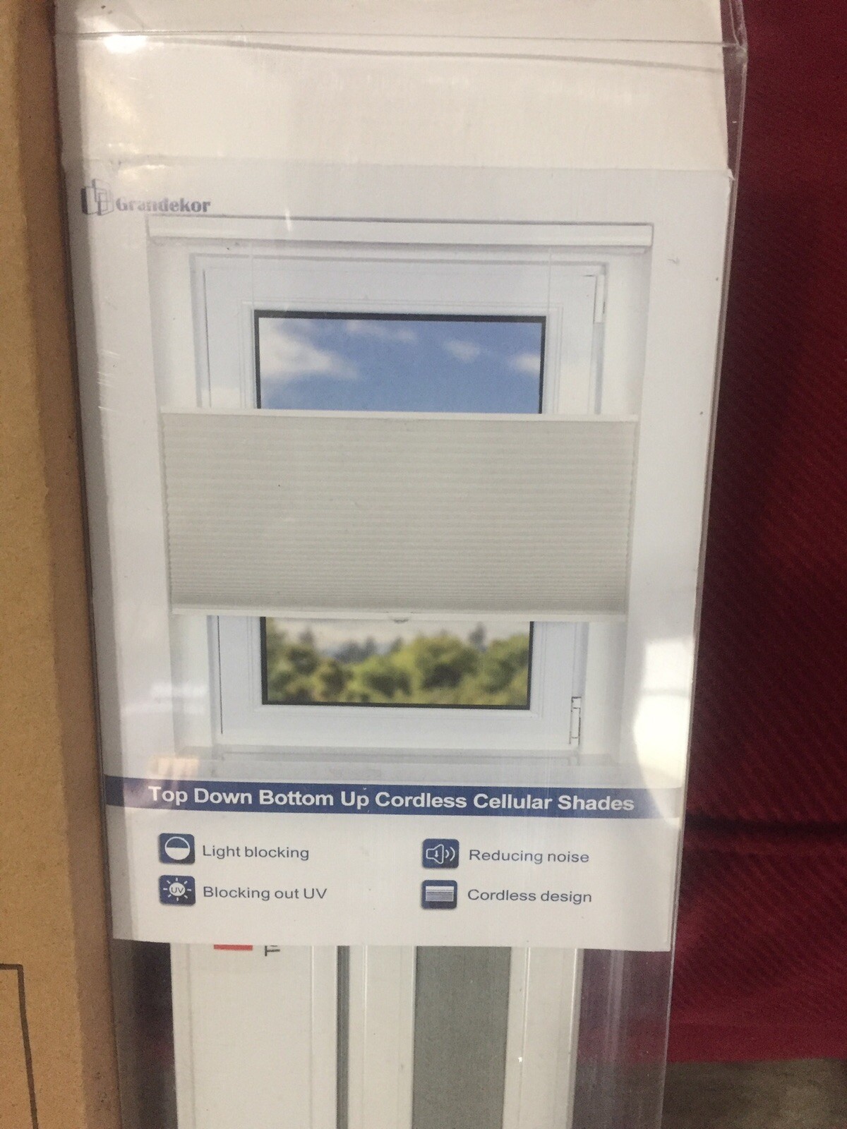 (2) Grandekor Top Down Bottom Up Cellular Shades 28×72 UN63691 Read Description