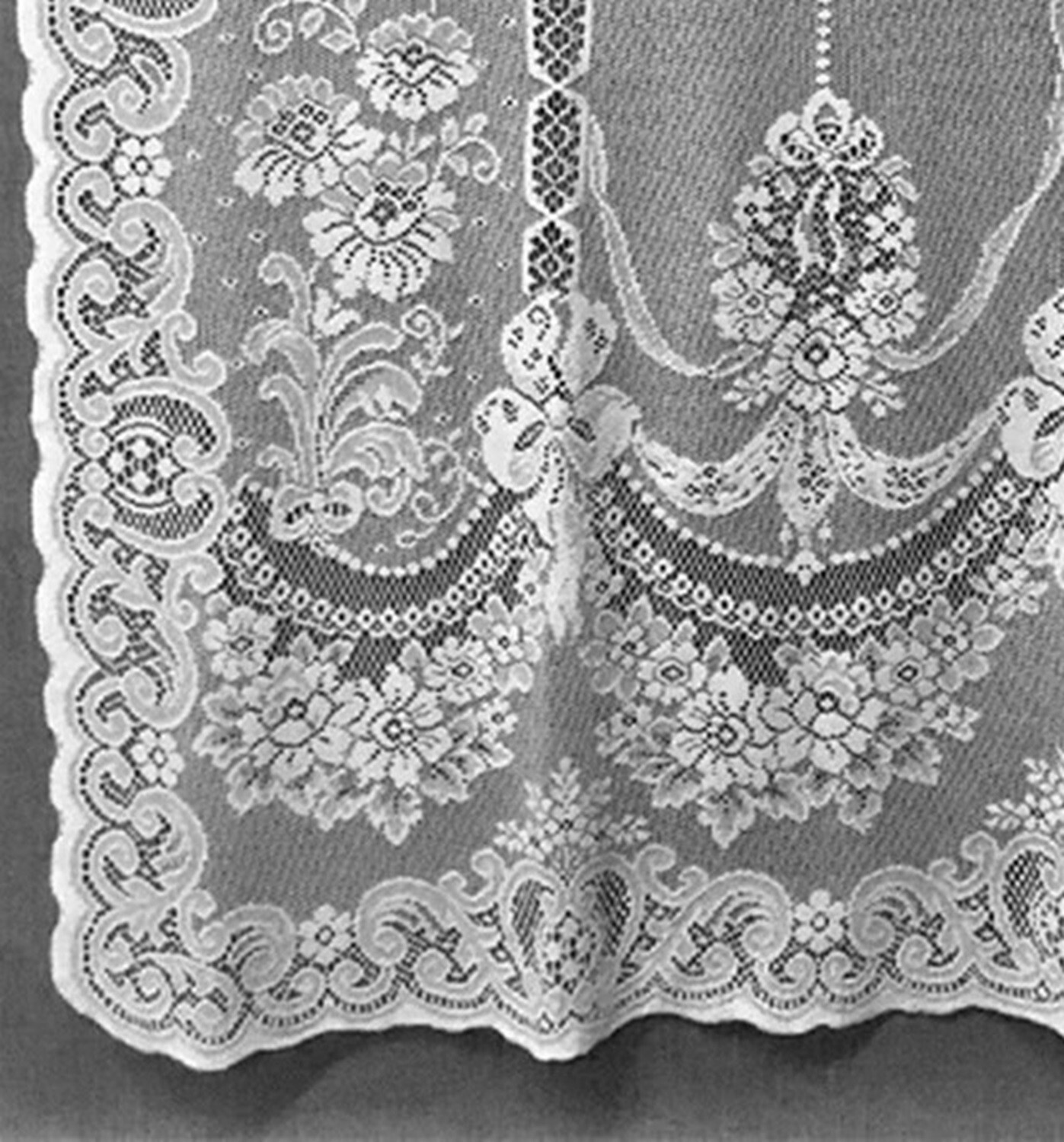 Classic Ayshire White Cotton Blend Lace Window Panel 60″ x 84″ Livingroom Bedrm