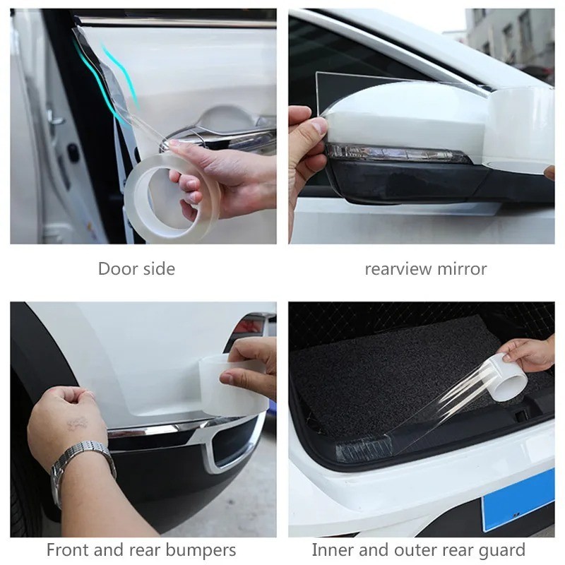 SEAMETAL Car Door Edge Protector Transparent Anti Scratch Film 3M/10M Universal