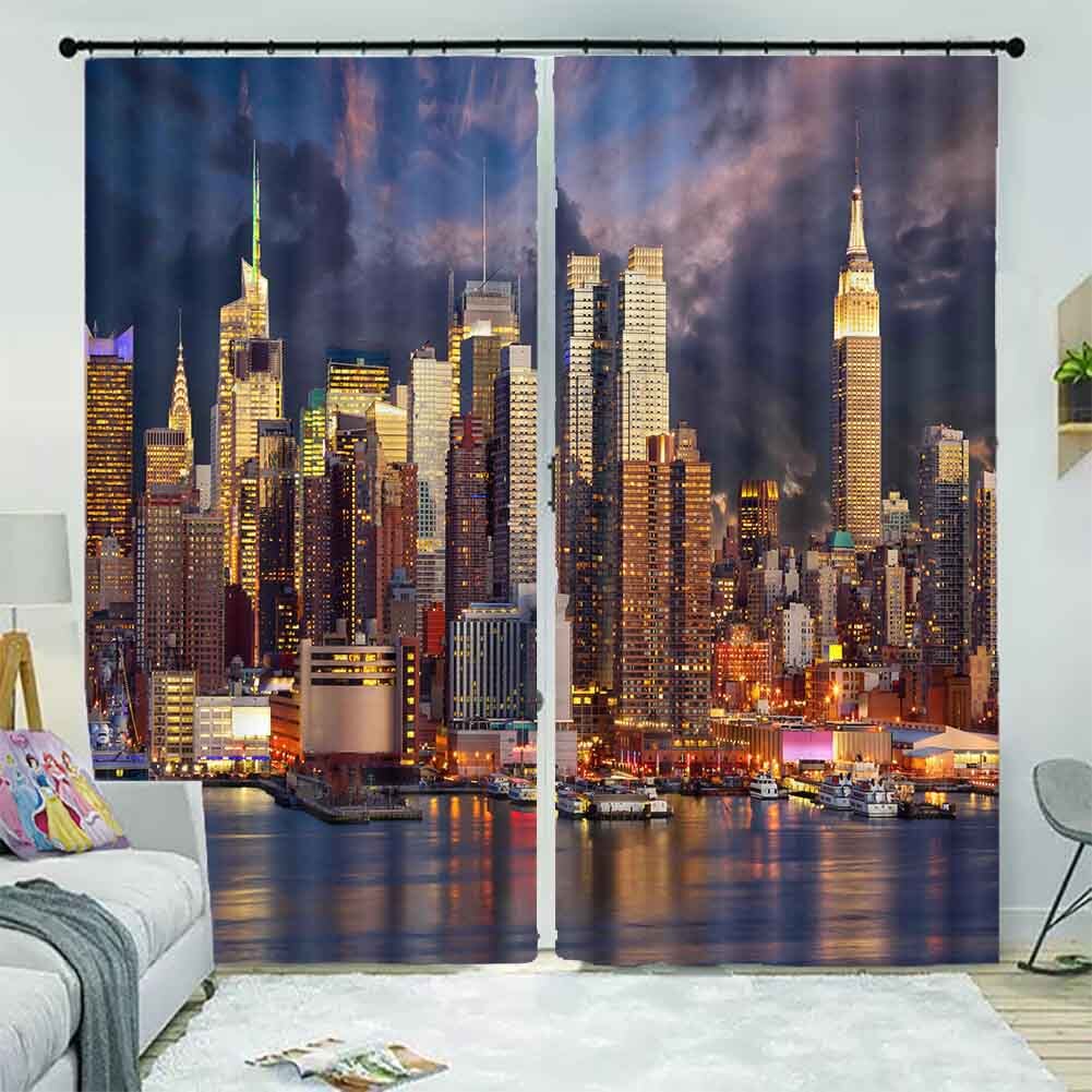 Struggling Warehouse 3D Curtain Blockout Photo Printing Curtains Drape Fabric