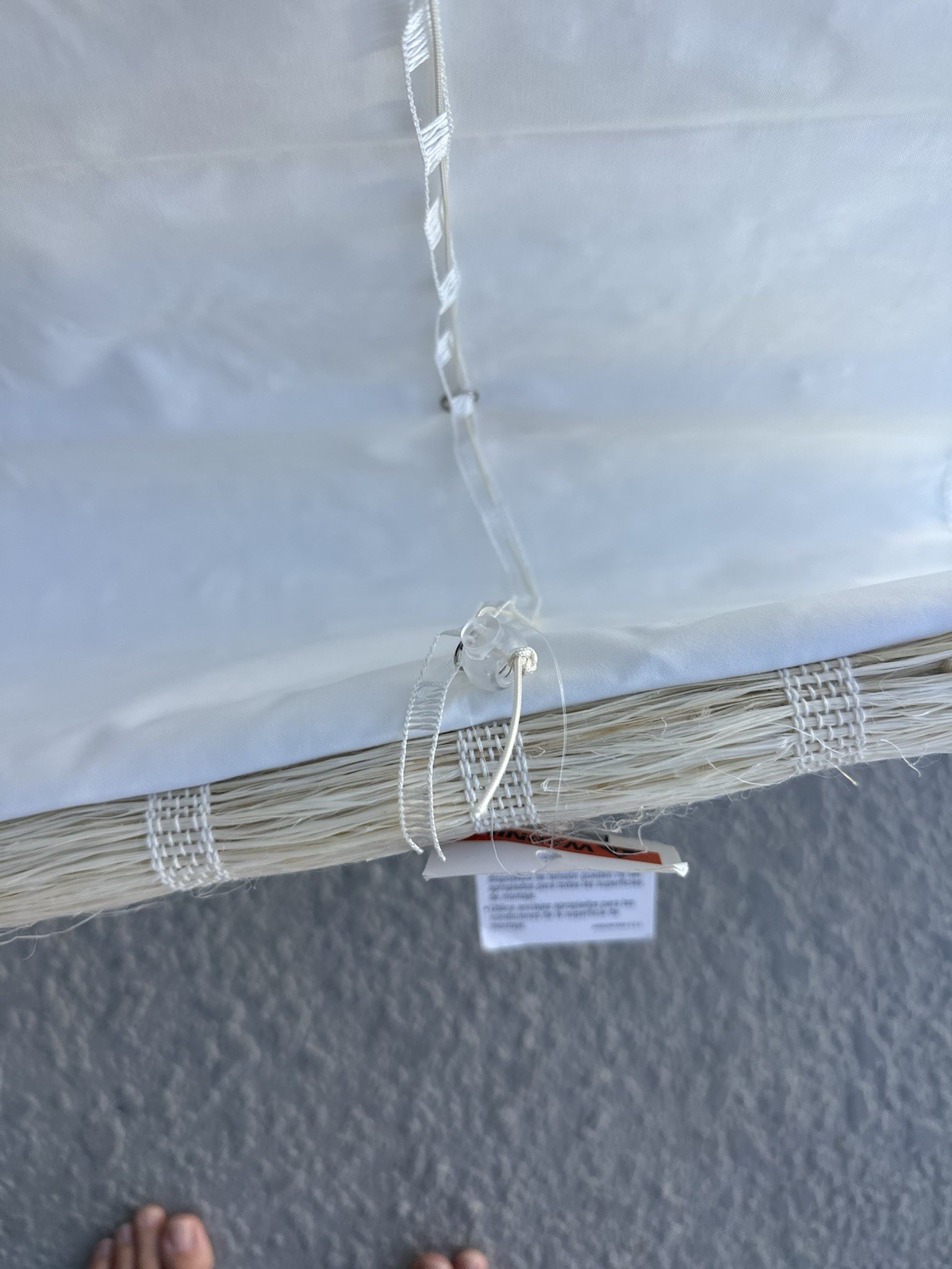 Custom Natural Woven Grass Roman Shade – 21.5” x 70” (Lot Of 2)