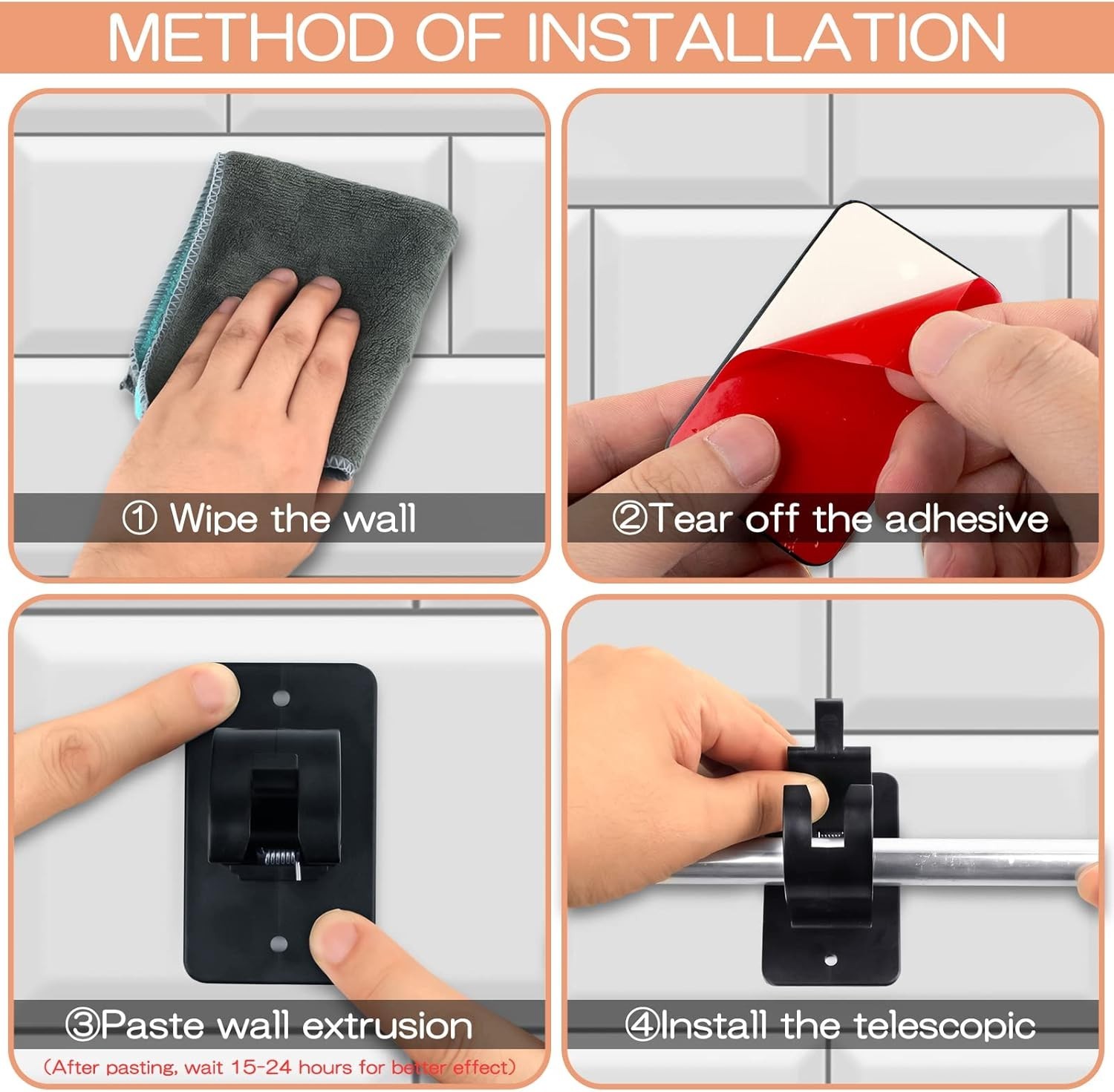 Versatile 6-Pack Self-Adhesive Curtain Holders – Perfect for Home and Office