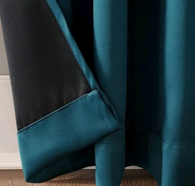 SUN ZERO ~ SOLID TEAL ~ 100% Blackout ~ 1.5″ Grommet ~ 54″ x 63″ Curtain Panel