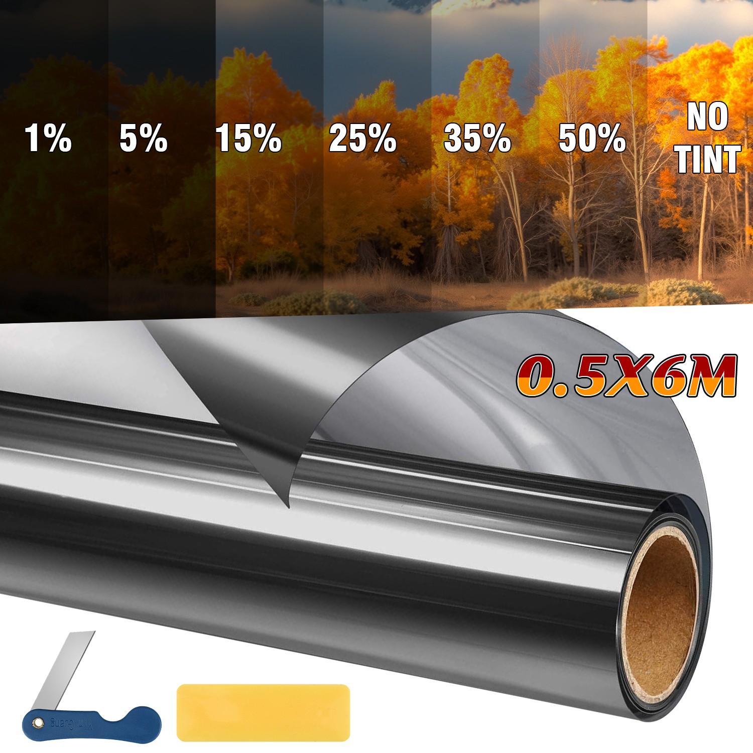 20″ x 10FT/20FT Car Window Tint Film Roll 50% VLT Ideal Car Home & Office Glass