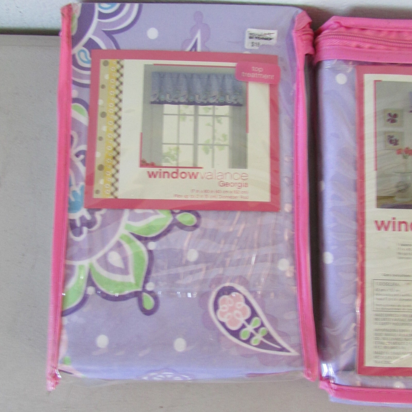 3 pack Window Curtain Valance Georgia 17 in x 60 in Purple h
